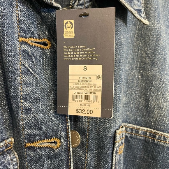 NWT- BEAUTIFUL DENIM BUTTON DOWN DRESS-loose fit - Picture 6 of 6